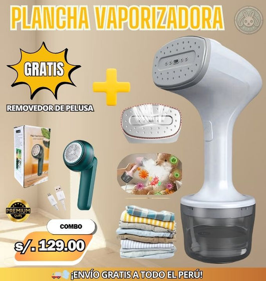 Plancha Vaporizadora + Removedor de Pelusa GRATIS