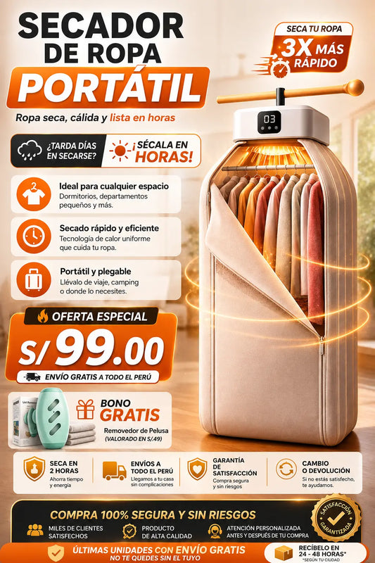 SECADOR DE ROPA PORTATIL ⭐⭐⭐⭐⭐