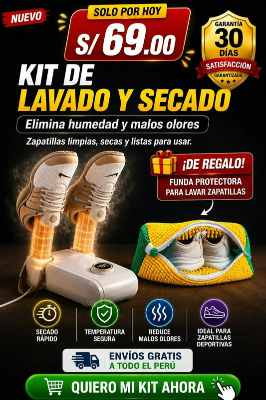 SECADOR DE ZAPATILLAS MAS FUNDA PARA LAVADO
